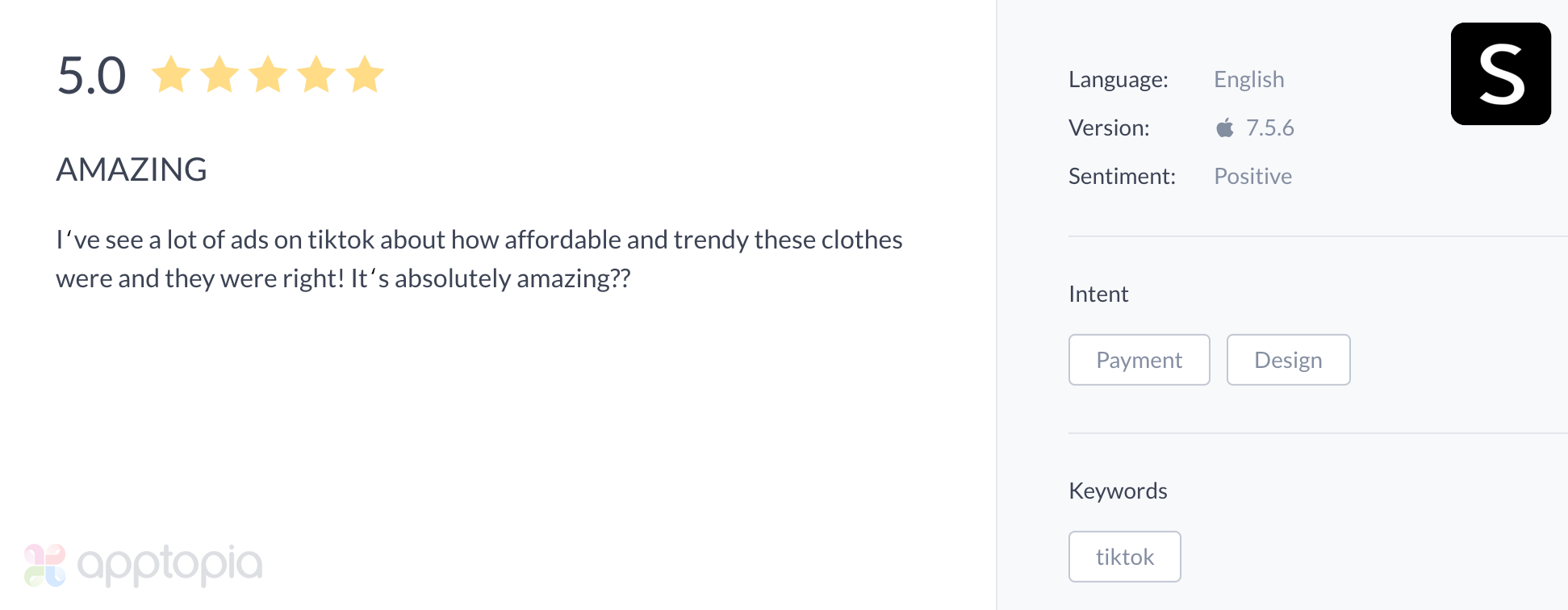 SHEIN app user review TikTok