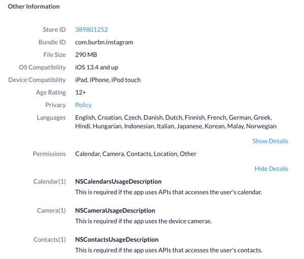 native app permissions